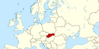 Karte Slovākija karti eiropā