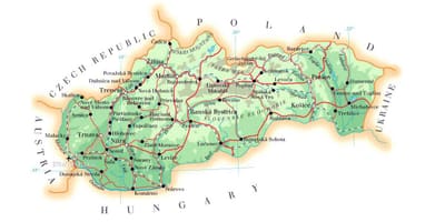 Kartes Slovākijas slēpošanas kūrorti