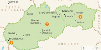 Slovākija kartes